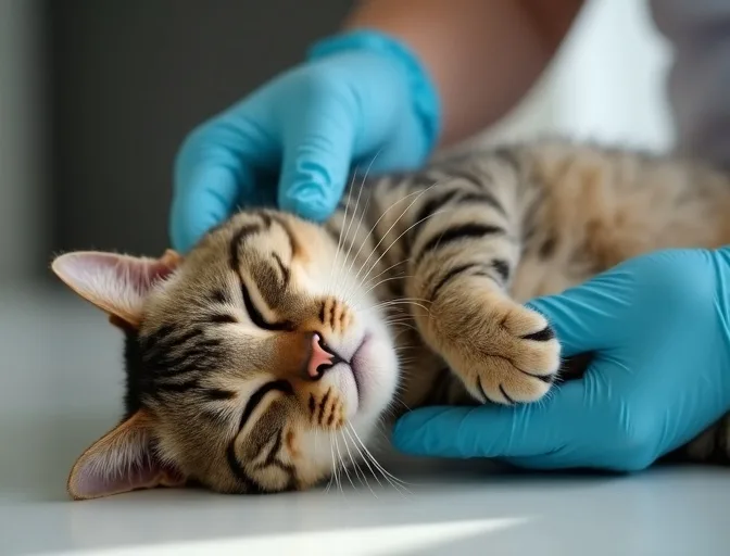 Specialist carefully handling a deceased cat with dignity in Vermont South